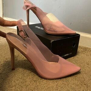 Pink jelly heels